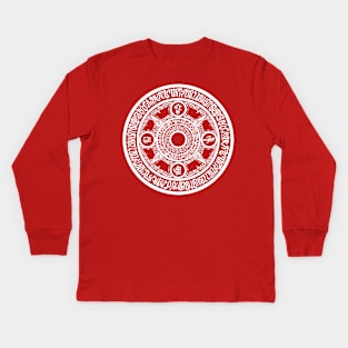 Red Horizon - Nehtali's Spell Circle - White Kids Long Sleeve T-Shirt